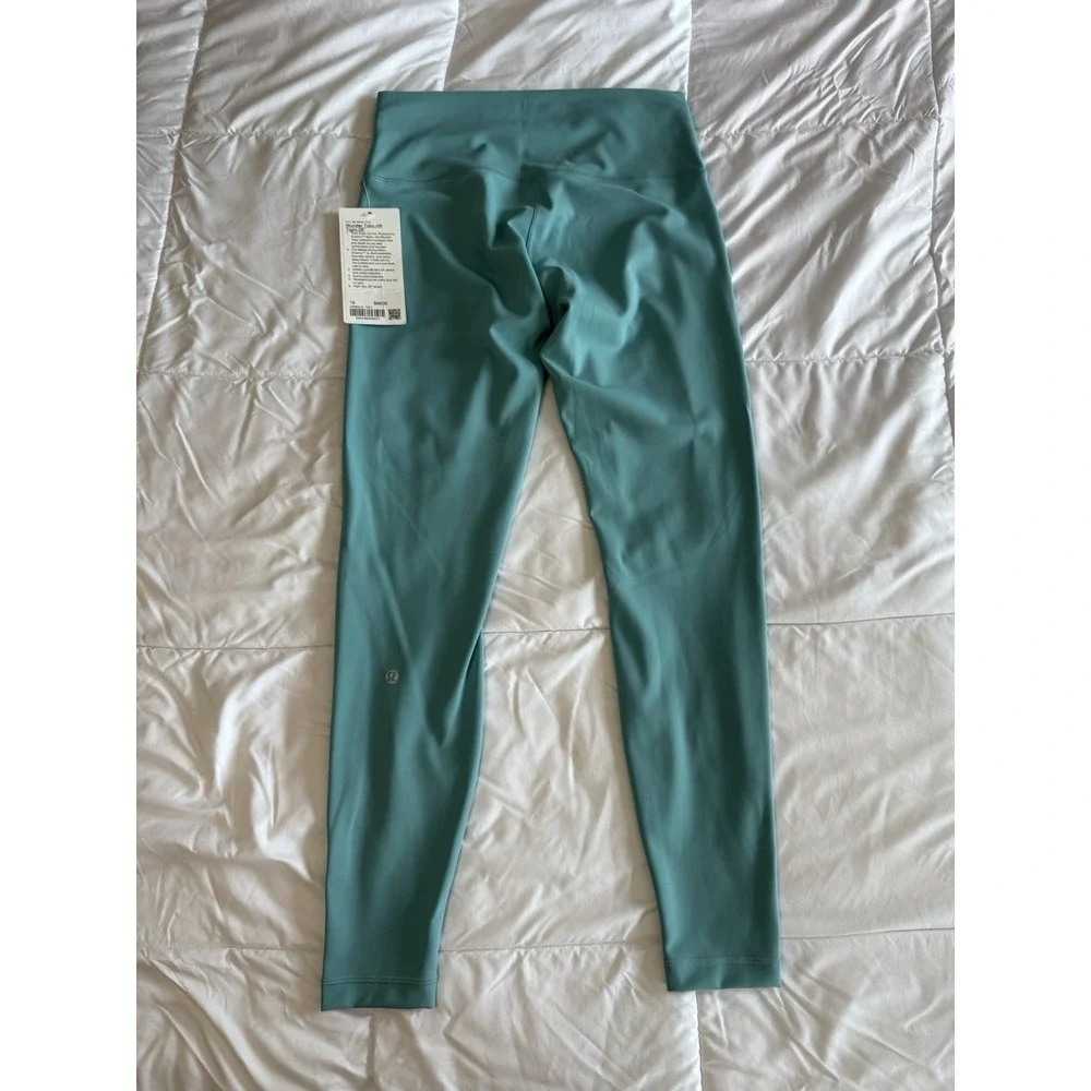 New Lululemon Size 10 Wunder Train HR Tight 28" TDLT Tide Teal Leggings SOLD OUT - Picture 6 of 9